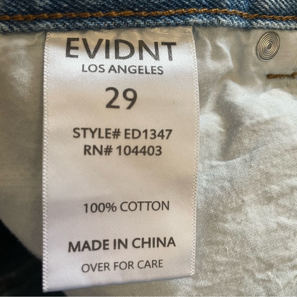 Lulus EVIDNT Tammy Cutoff Denim Skirt Women’s 29 Blue Medium Wash Patchwork Mini - Picture 5 of 13